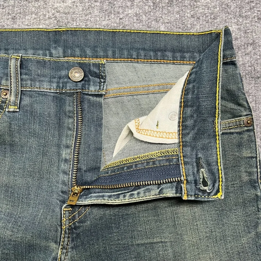 Levi's 511 Jeans Men's Blue Wash Denim Stretch Slim Straight Fit Zip Fly - 30x27